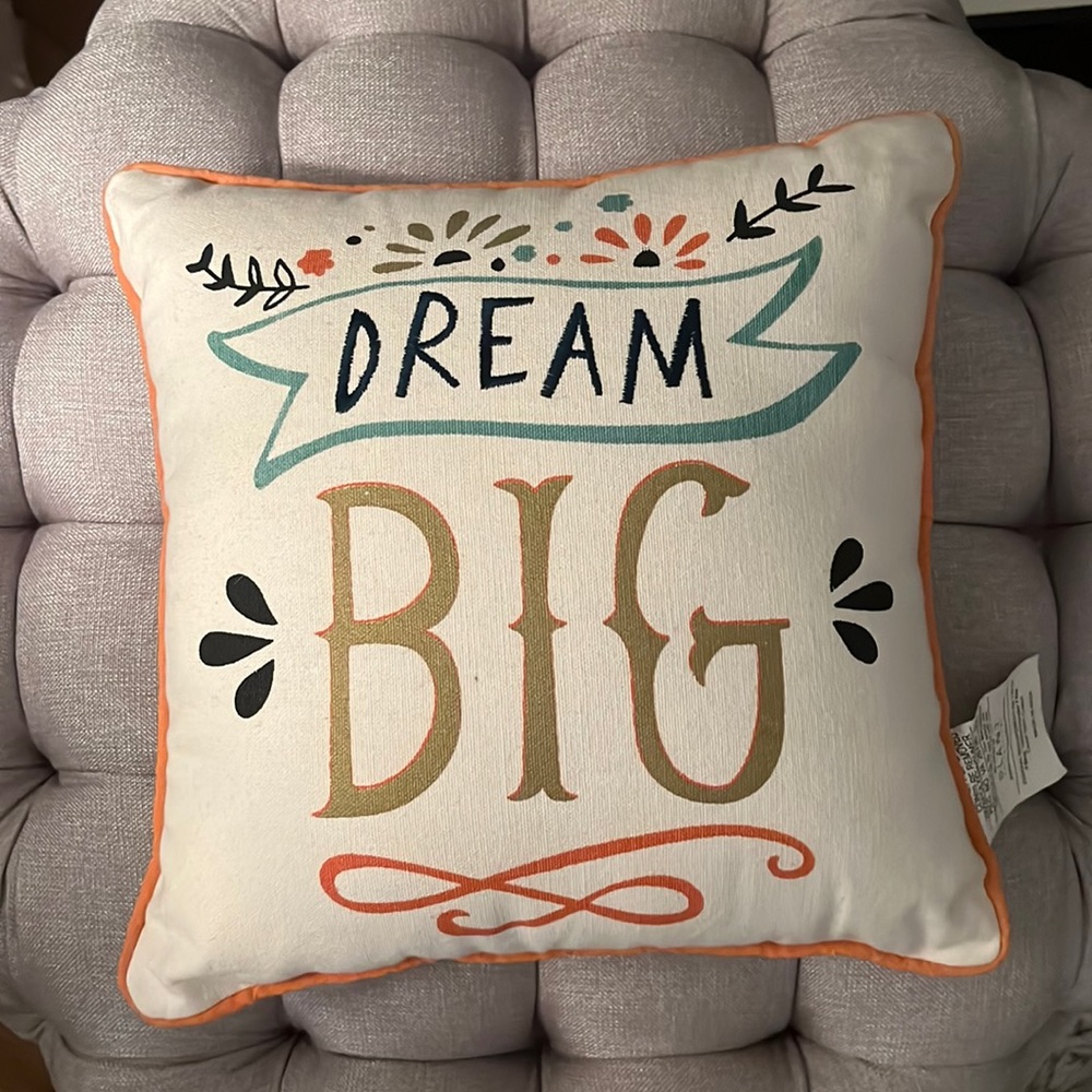 ❌TEMPORARILY UNAVAILABLE❌ Slant Collections “Dream Big” Throw Pillow